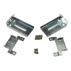 Knape Vogt Mounting Bracket Set - Cabinet & Furniture Drawer Mounting Brackets - Silver Zinc 4 Count Wall Mount