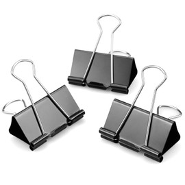 60 Pack Large Binder Clips 1.6 Inch Binder Paper Clip Big Paper Clamps for Office, School, Home