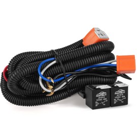 Ronybuy H4 Relay Harness 9003 Headlight Relay Wiring Kit Ceramic Socket Plugs for 7x6 5x7 H6054 6054 Headlights Conversion Kit, Fit for Toyota 95-97 Tacoma 88-95 Pickup, Fix Dual Ground Problem