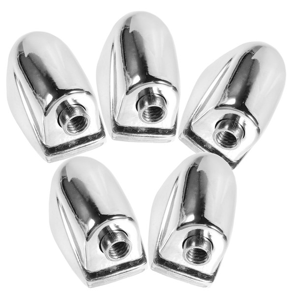 SHOWERORO 5Pcs Silver Snare Drum Lug Ear Claw Hooks Single-end