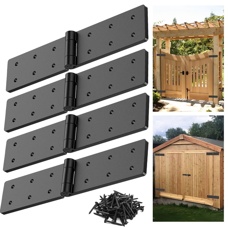 Mdkave Heavy Duty Gate Hinges,270° Solid Double Layer Folding Butt