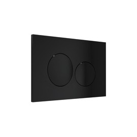 Vente-unique Toilet Control Plate with Double Button - Black - Opulus