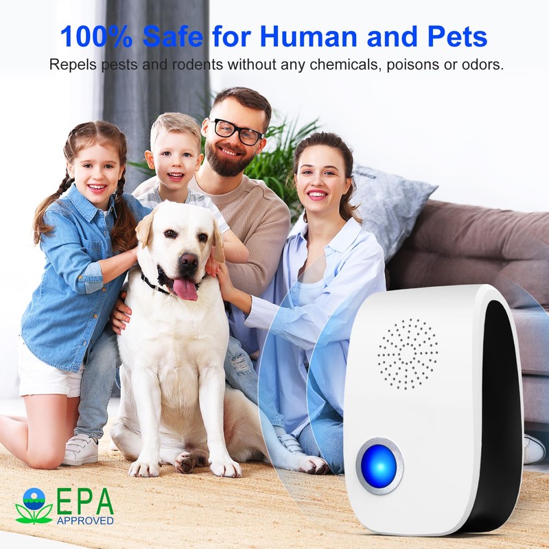 2025 Upgraded Ultrasonic Repeller 8 Packs, Indoor Repellent for Mouse,