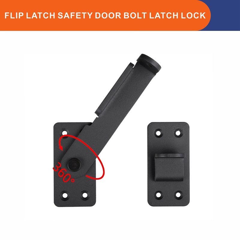 Flip Latch Lock,90 Degre Heavy Duty Gate Latch with Padlock