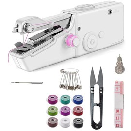 Handheld Sewing Machine,Mini Sewing Machine for Quick Stitching,Portable Sewing Machine Suitable for Home,Travel and DIY, Sewing Machine for Beginners，easy，div