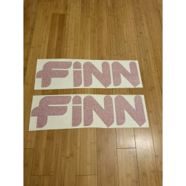 Aftermarket FINN Hydroseeder Decal Kit 36” (Set Of 2) Red Replacement Stickers Equipment
