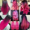 Beavorty 20 Piezas Extensiones De Cabello Rosa Clip De Color