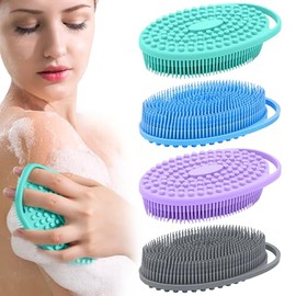 Depurador Corporal Silicona Unidades Limpiador Doble Cara Hombres Mujeres Baño Exfoliante Suave Asa Colgar Espuma