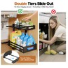 1-Pack Under Sink Organizers and Storage,2-Tier L Shape Pull Out