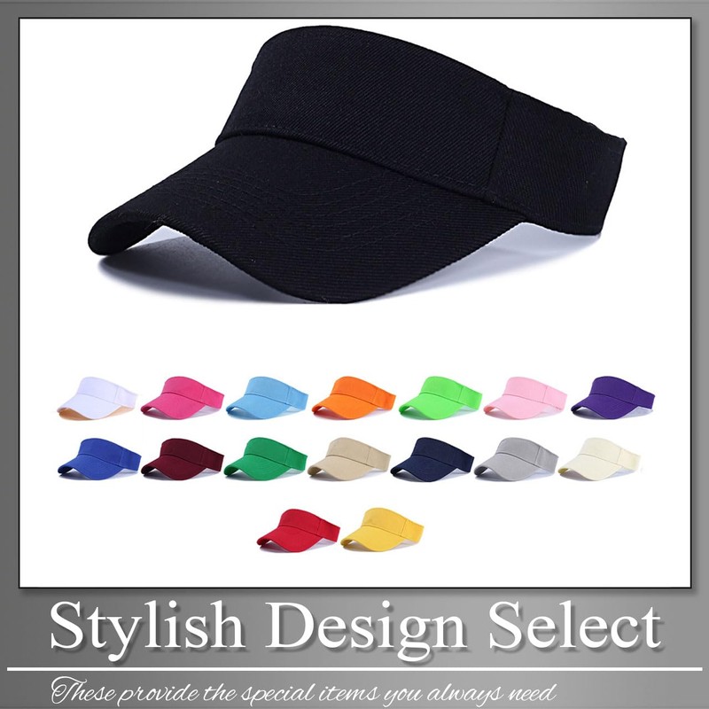 Buzz Selection CAP258 One Color Visor Cap, Hat, Golf, Logo,