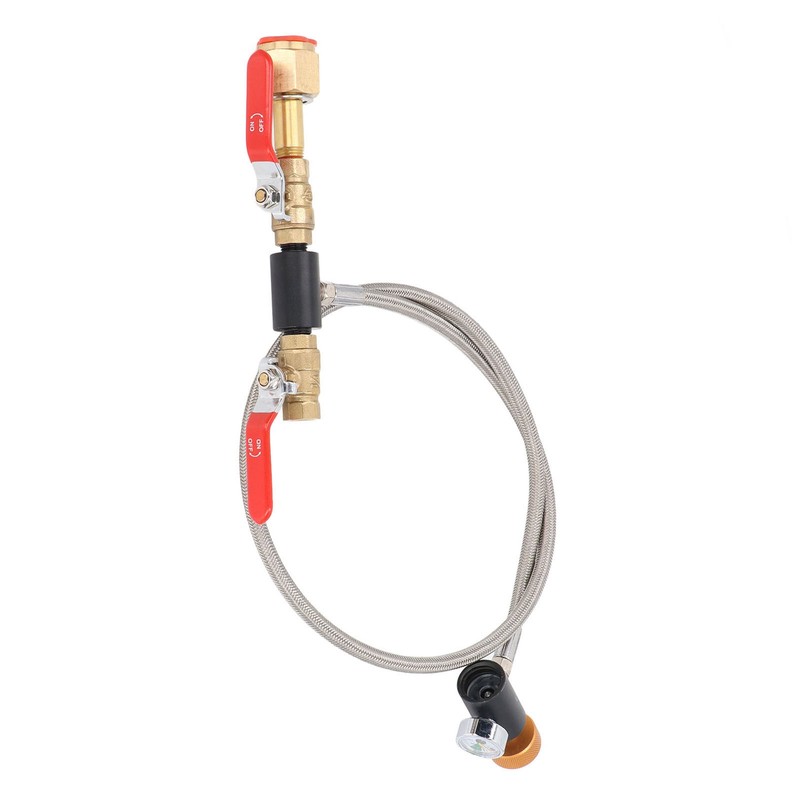 CGA320 G1/2 Cylinder Refill Adapter Dual Valve CO2 Tank Adapter