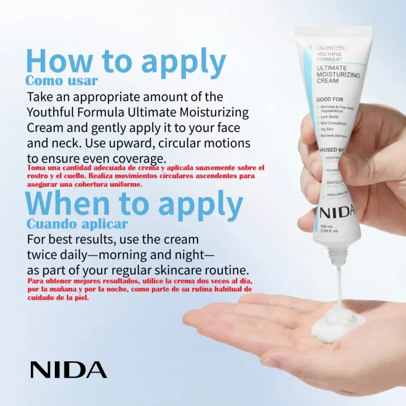 Nida Ultimate Moisturizing Cream Coreana Original 100 Ml