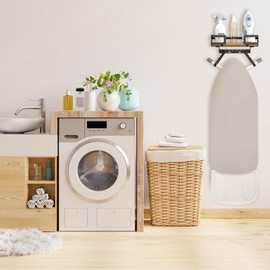 PAROTO Ironing Board Holder Wall Mount, Iron Board Wall Hanger, Sewing, Laundry Room Organization, Black, T&V Shaped Space Saving Iron Holder for Laundry Room Decor and Accessories, Organization and Storage