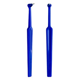 TEPE Interspace Angled Medium Toothbrush for Braces with Single-End Tuft and Removable Head, 12 Pack
