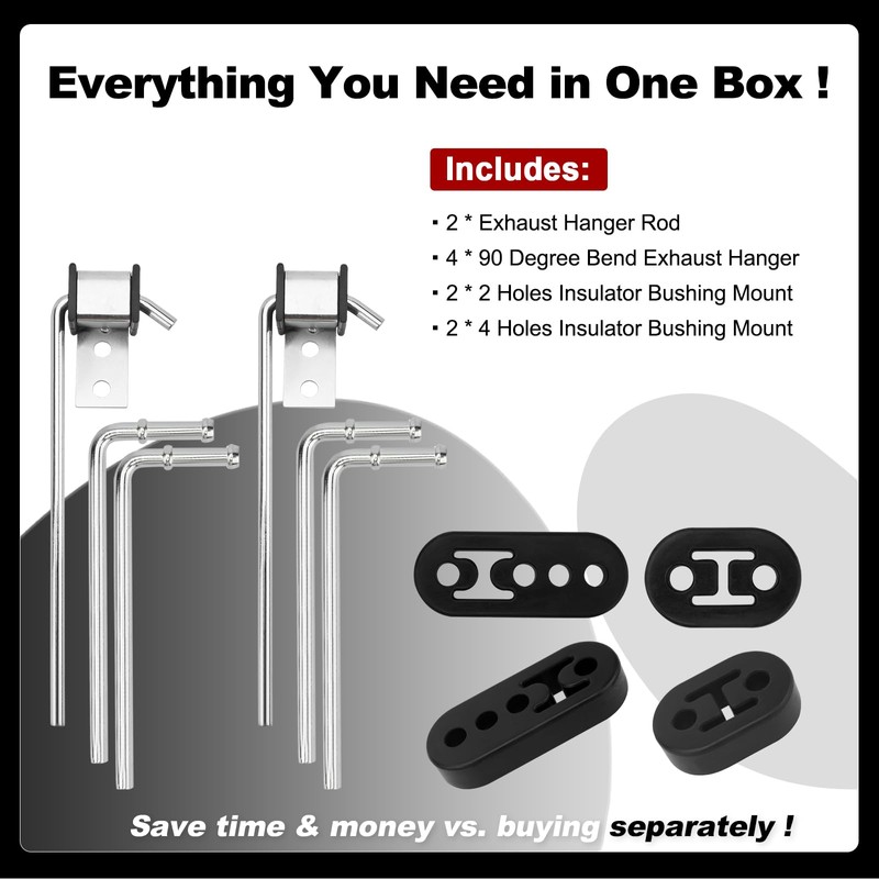 joytrace Exhaust Hangers Kit 10PC - Complete Set with 10"