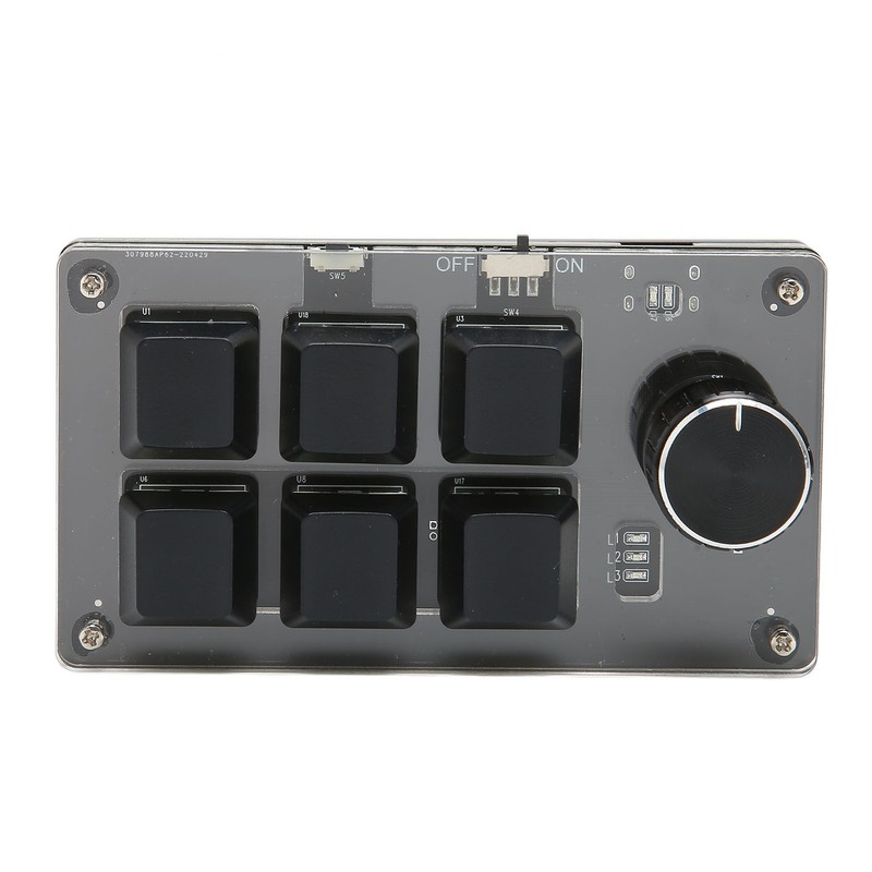 Mechanical Gaming Keypad 6 Keys 1 Knob Small USB Wireless