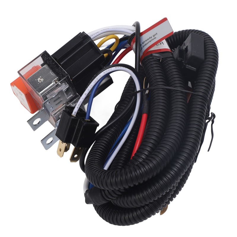 H4 Headlight Relay Harness Plug and Play H6054 7x6 LED