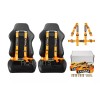 TANAKA 2 X TANAKA UNIVERSAL ORANGE 4 POINT BUCKLE RACING