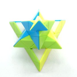 Yealvin 4x4 Pyraminx Cube 4x4x4 Pyramid Magic Speed Cube Stickerless Triangle Puzzle Cube Brain Teasers Puzzle Toys for Kids