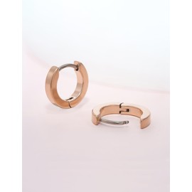 Limerencia Titanium Hoop Earrings for Men and Women, G23 Medical Hypoallergenic Hoop Earrings, 8-12 mm Earrings for Sensitive Ears, Fashion Women's Jewellery, Titanium, No Gemstone