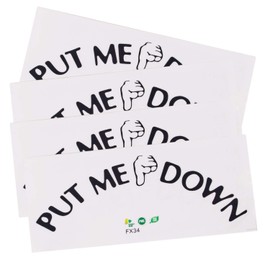 Framendino, 4 Pack Funny Reminder Decoration Put Me Down Toilet Seat Decal Sticker for Bathroom Black