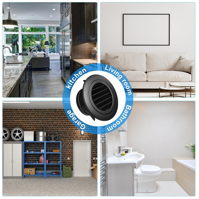 VIHOSE 12 Pcs 4 Inch ABS Round Vent Cover Plastic