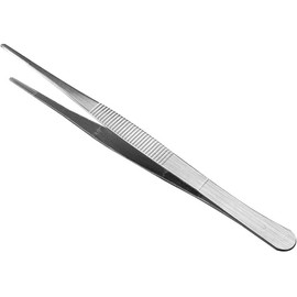 Kitchen Tweezers Stainless Steel food Tongs for Cooking Tongs with Precision Serrated Tips Medical tweezers(10 Inch Straight)