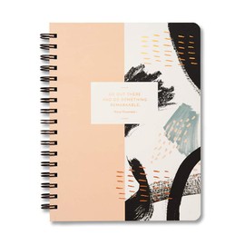 Compendium Spiral Notebook - Go out there and do something remarkable. — A Designer Spiral Notebook with 192 Lined Pages, College Ruled, 7.25”W x 9.25”H