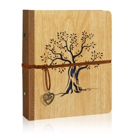 SEEHAN 4x6 Photo Album 200 Photos Small Photo Album 4x6 Family Picture Album, Wooden Photo Album for Mothers' Day Gift