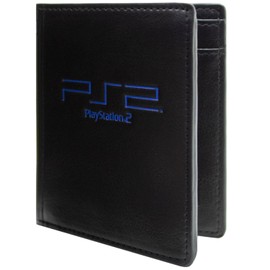 Original Hardware PS2 Entertainment Console Greatness Awaits! Wallet Bi-Fold Coin Pocket & Card Holder, Black