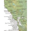 California State Parks Map 18x24 Poster (Green & White)