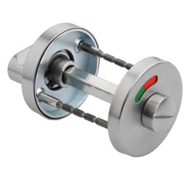 Achkey Toilet Rosette with Occupied Display Stainless Steel Rosette Set Door Fitting Toilet Door Fitting Stainless Steel Bathroom
