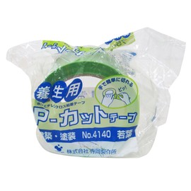 Teraoka Seisakusho TERAOKA NO.4140 P-Cut Tape Construction, Painters Masking Tape, Light Green, 3.0 inches x 82.0 ft (75 mm x 25 m)