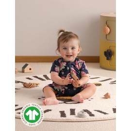 Yoofoss Baby Boy and Girl Romper 6-9 Months Short Sleeve Newborn Summer Clothes 2-Way Zipper Baby Outfit Soft and Breathbale 93% Organic Cotton and 7% Spandex