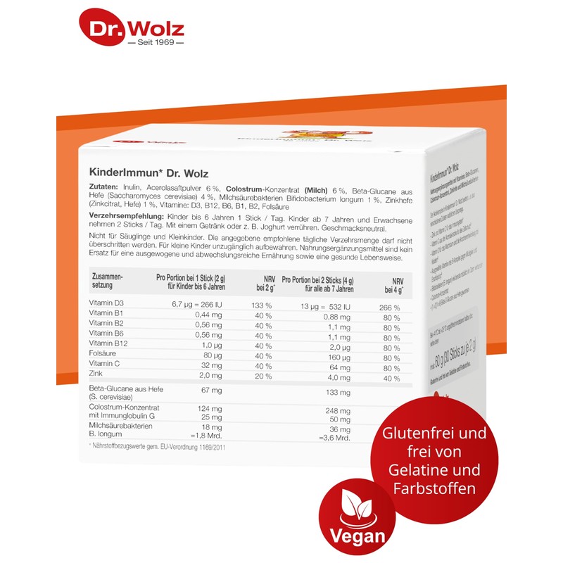 Dr. Wolz KinderImmun* 30 Sticks - Active Complex for Immune