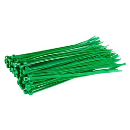 GTSE Green Cable Ties, 200mm x 2.5mm, Pack of 100, 8” Premium Nylon Zip Ties, Multi-Purpose Plastic Tie Wraps, Secure Self-Locking Mechanism, for Home, Garden, Office and DIY