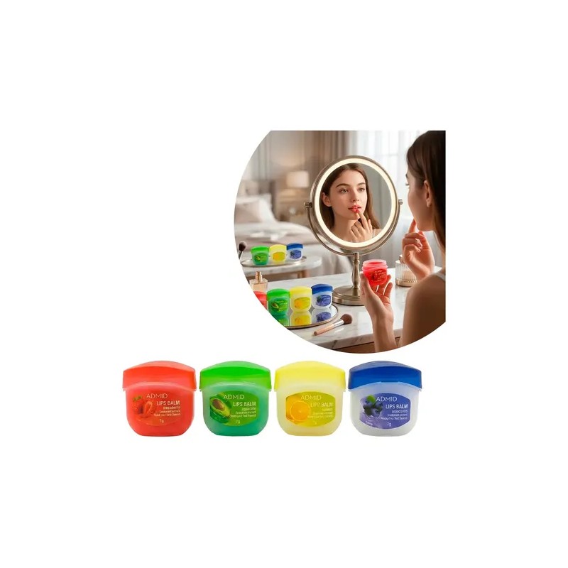 Diler Set 4 Pz Bálsamos Labiales Hidratantes Frutales En Set