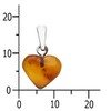 InCollections Ladies Pendant 925/000 Sterling Silver with Amber, Heart