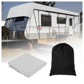 HFKJway HFKJway Class C RV Cover - 210D Oxford Cloth, Wind, Rain and Snow Proof, Waterproof Camper Cover, Grey - 6.5m3m