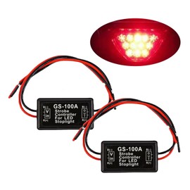 Flashing Strobe Blinking Controller Flasher Module, 2 Pcs Led Flasher Module,Gs-100a Spotlight Controller, Suitable For Most Cars, Trucks, Suvs, Motorcycles Tail Light Safety Alert Controller