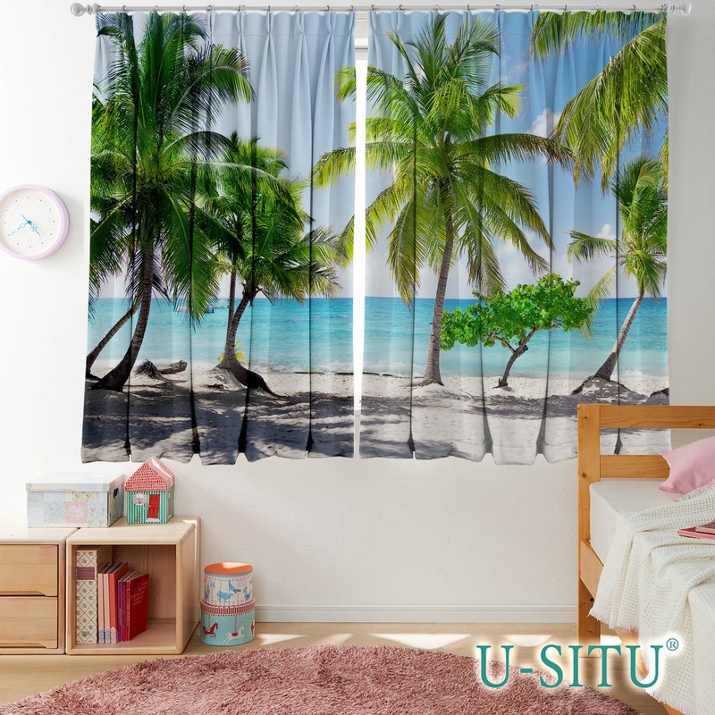 U-SITU Curtain Double Opening Atmosphere Curtain Blackout Curtain Thermal Protection