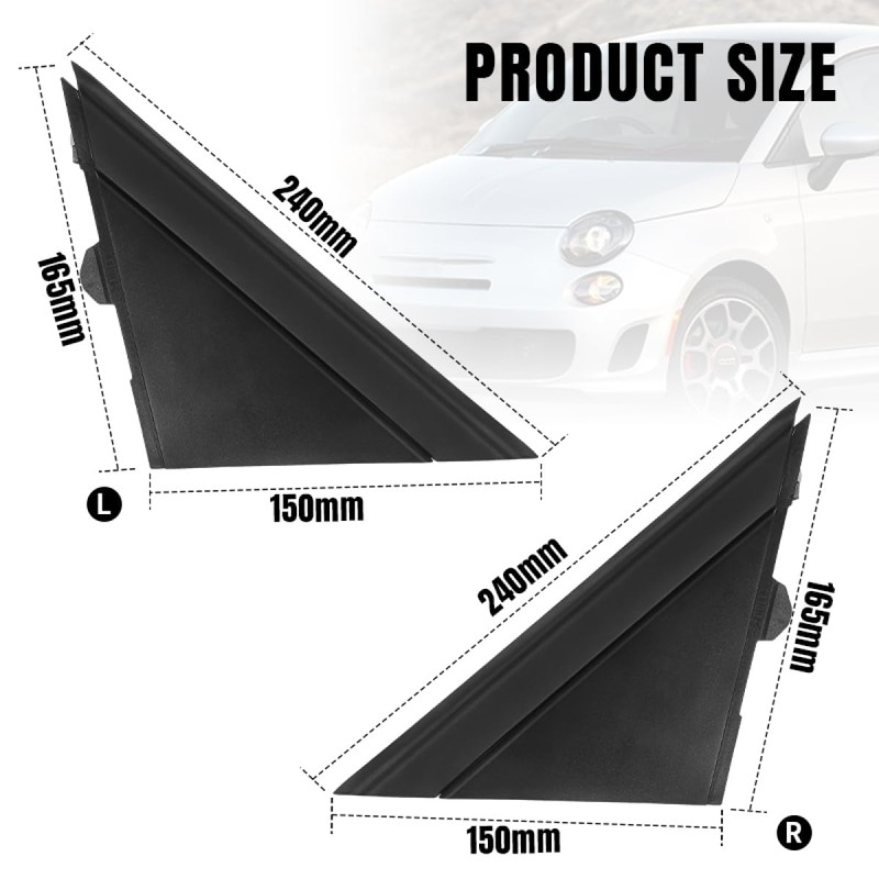 Front Door Mirror Corner Triangle Cover Pillar Trim Panel Driver