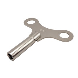 KD89 Nickel-Plated Steel Butterfly Type Winding Key for Clocks, Clocks, Old or Modern, Chimes, Music Box, Mantel Clocks, Comtoise, Ox's Eye (No. 9 = 4.5 mm)