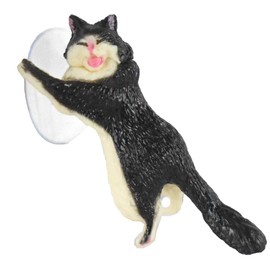 NOVELTY GIANT WWW.NOVELTYGIANT.COM Cute Kitten Cat Cell Phone Resin Suction Cup Holder Stand (Black)