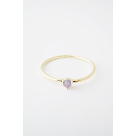 Honeycat Purple Amethyst Crystal Point Ring in Gold, Rose Gold, or Silver | Minimalist, Delicate Jewelry, Metal, simulated-amethyst
