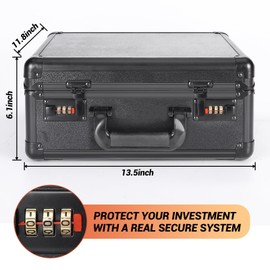 Graded Card Storage Box 3 Slots, PSA/BGS & More Graded Slabs-Collector Box for Trading & Sports Cards with Coded Lock, Easy to Carry (No Card)