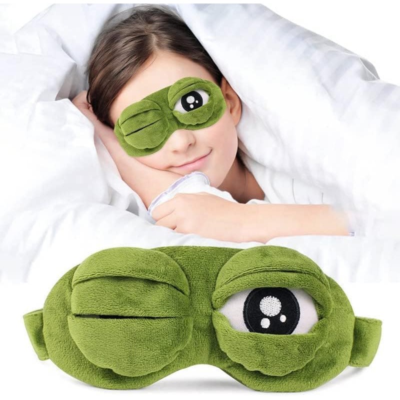 3D Cute Frog Sleep Eye Mask, Funny Cute Frog Eye