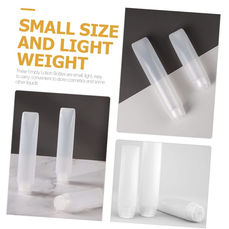 Ipetboom 10pcs Refillable Lotion Tubes Squeeze Cosmetic Bottles for Travel