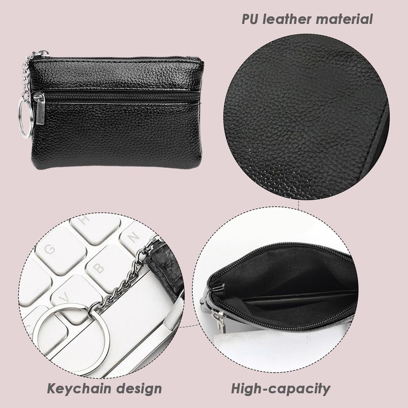 2-Piece Mini Purse, PU He Purse, Stylish and Simple Wallet,