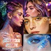 DAGEDA 6 Colors Body Glitter Stick Set, Sparkling Face Hair